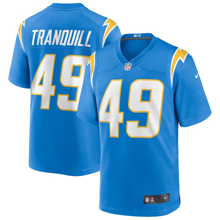 Men Los Angeles Chargers 49 Drue Tranquill Nike Powder Blue Game NFL Jersey